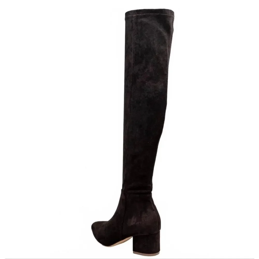 Chase + Chloe Wynter Over The Knee boots Black Suede Size 9